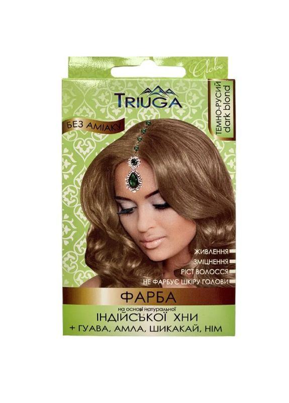Природна фарба для волосся на основі хни Темно-русявий 25 г. 4243 Triuga Herbal (340111267)