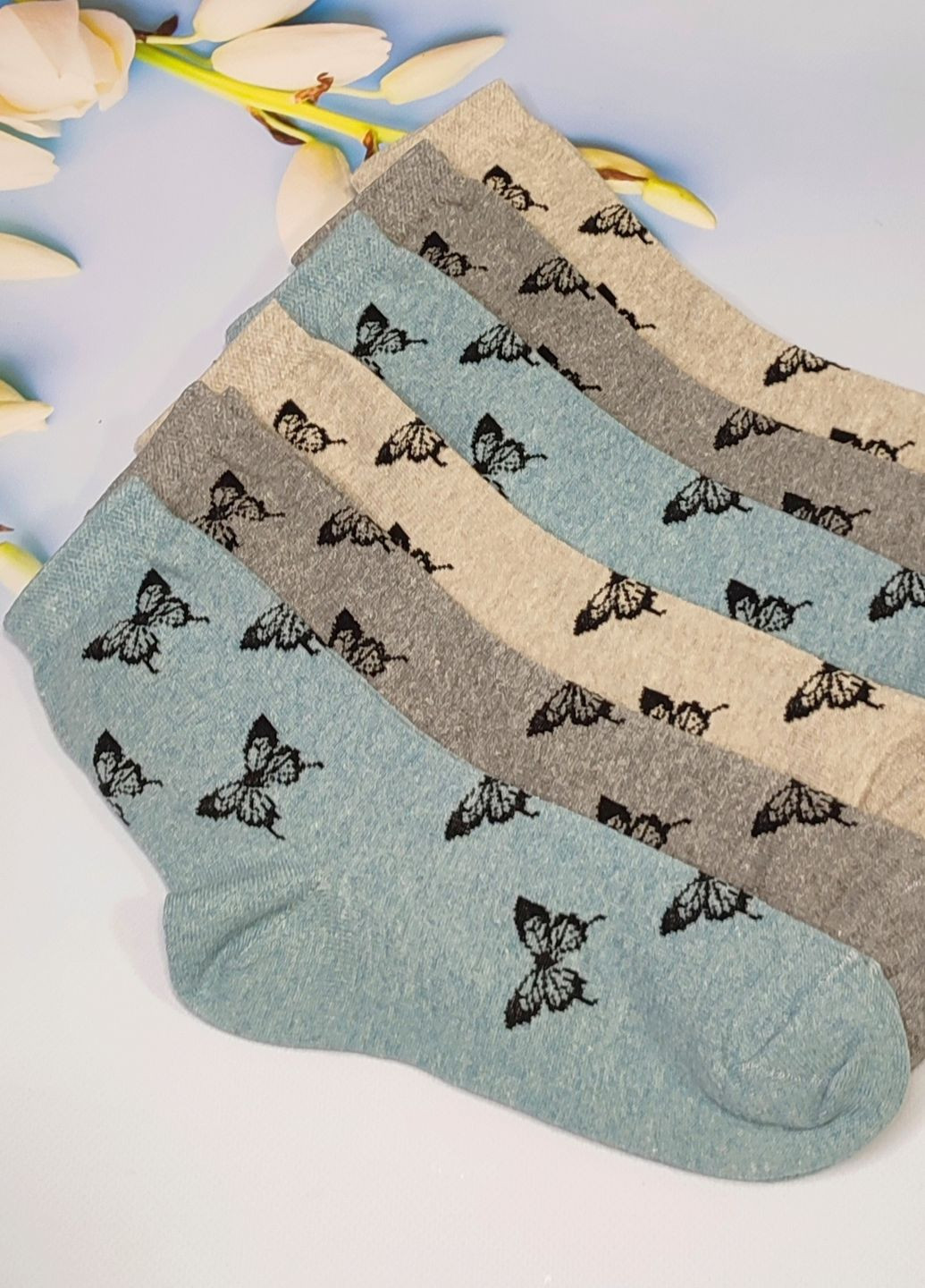 Комбіновані шкарпетки жіночі 6 пар ws 230/6 р.36-40 XTeam метелики (351581632)