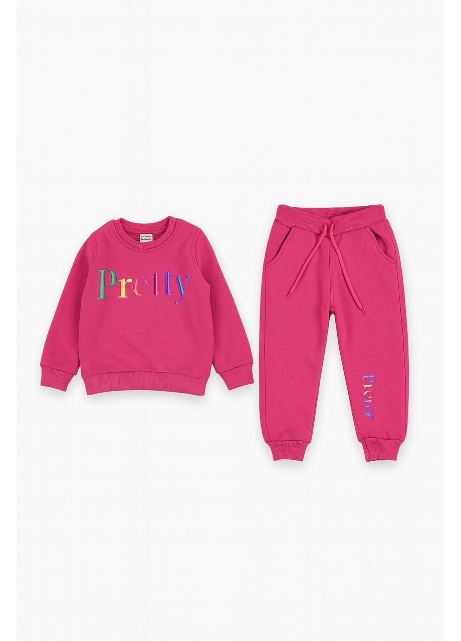 Костюм спортивний дитячий для дівчинки рожевий (0142) 110 No Brand (366219985)