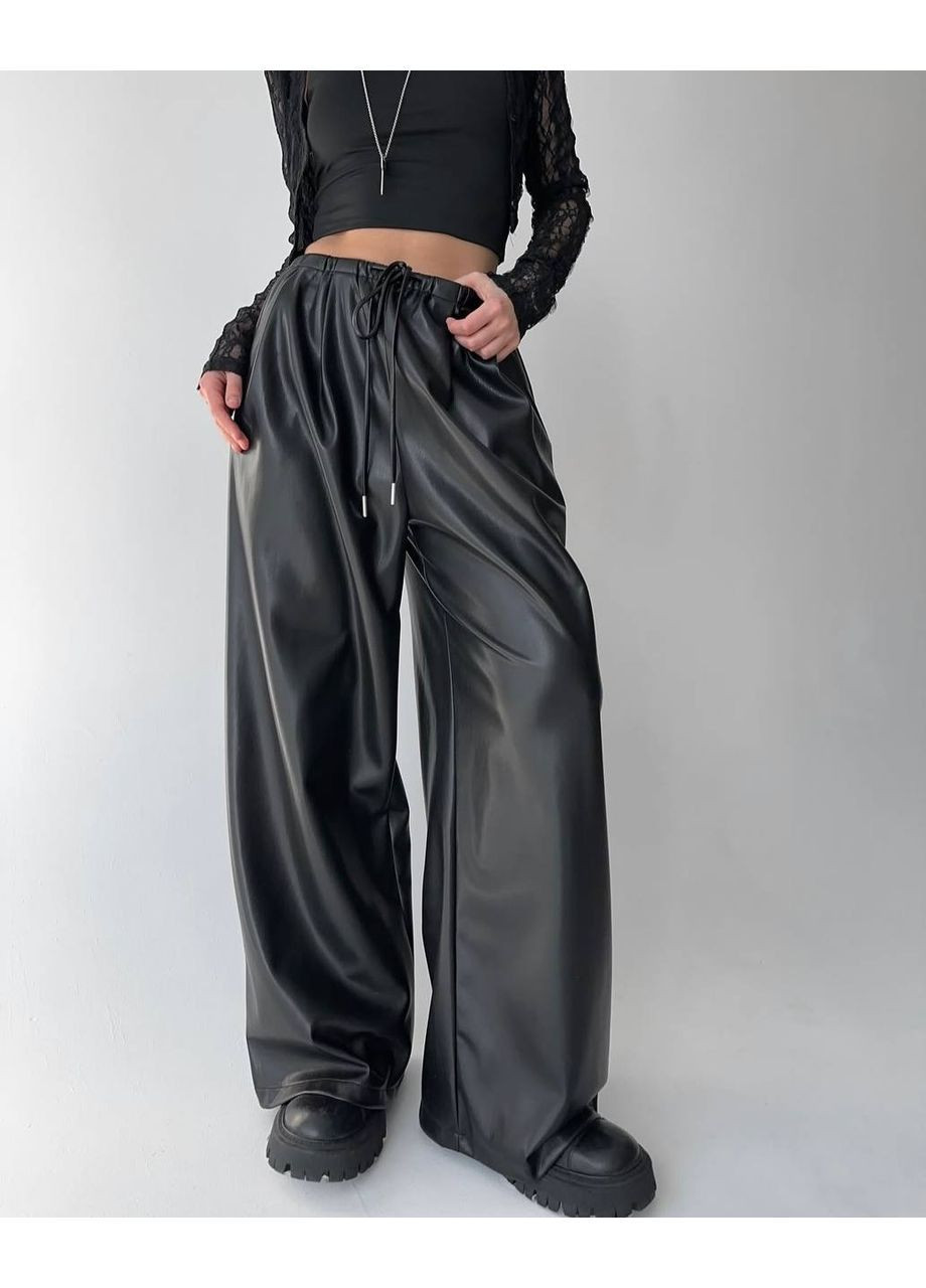 Женские штаны кожаные на флисе No Brand (369176161)