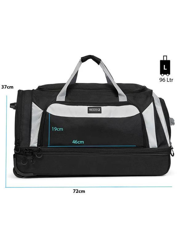 Дорожная сумка Wheelbag Doubleloader black 96L (931071) TravelZ (322200237)