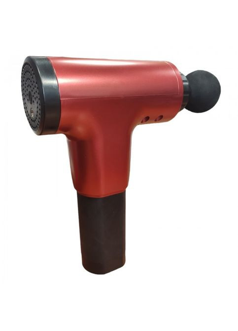 Массажер Аккумуляторный для тела мышечный портативный ручной 4 насадки KH-320 Бордовый Fascial Gun (329152149)