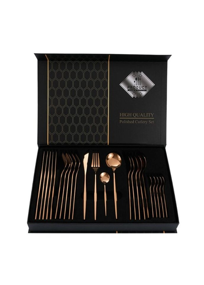 Набір столових приладів 9514 24 рожеве золото предмета No Brand (335716068)