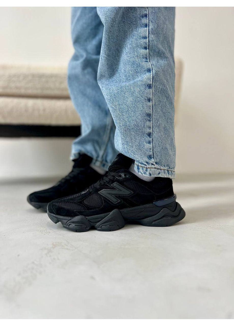 Чорні Осінні кросівки чоловічі new balance 9060 all black нью беланс 9060 No Brand
