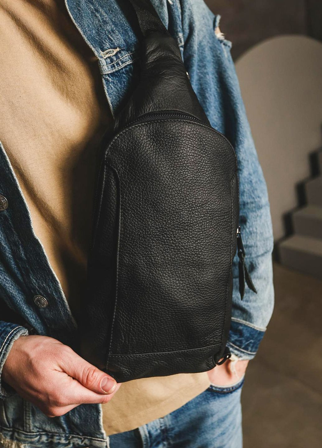 Слінг із натуральної зернистої шкіри Vishnya (317842735)