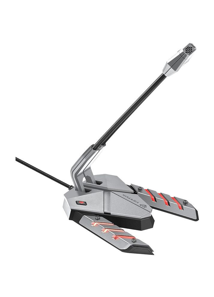 Мiкрофон Streamer-3 LED, USB Grey (streamer-3.grey) VERTUX (323095982)