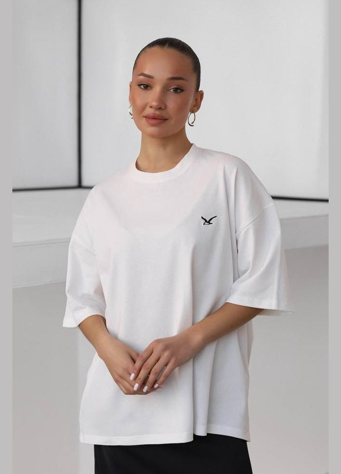 Котоновая футболка оверсайз Україна - (329754059)