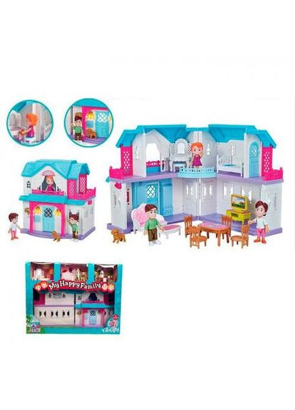 Будиночок 2 поверхи, меблі, фігурки 3 шт Home (303450286)