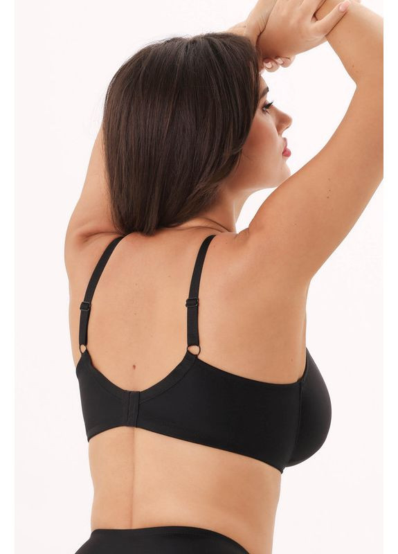 Чёрный бюстгальтер на косточках с мягкими чашками Kalyna с косточками