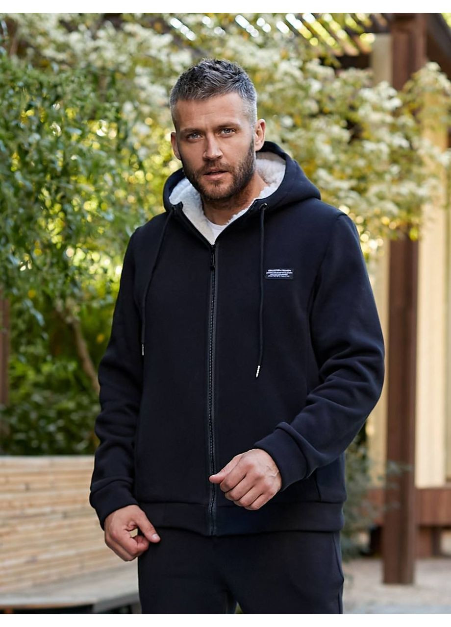 Мужской теплый спортивный костюм цвет черный New Trend (304649746)