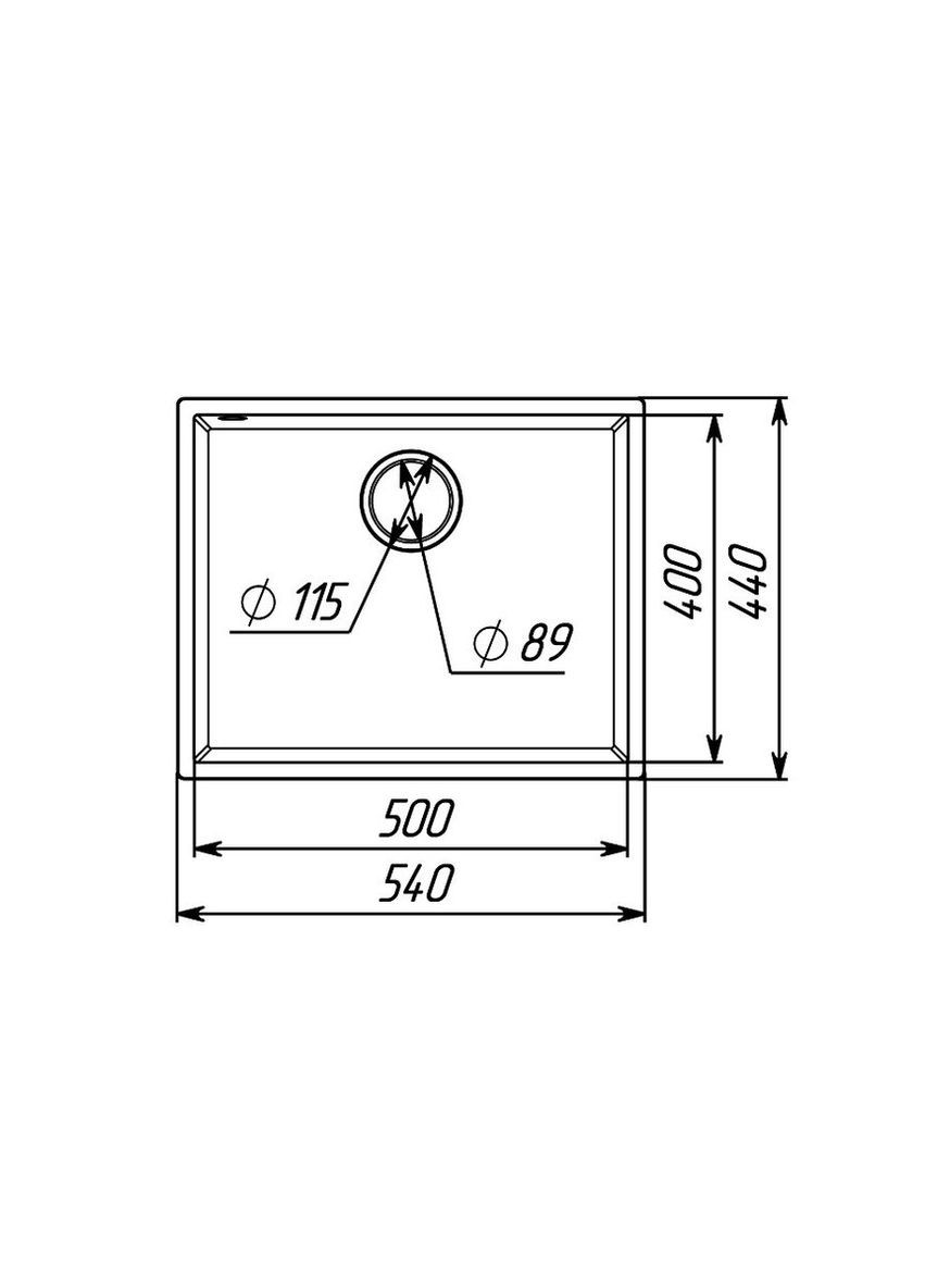 Мийка гранітна 5444 Oasis (сірий металік) Valeso 066637 (337337702)