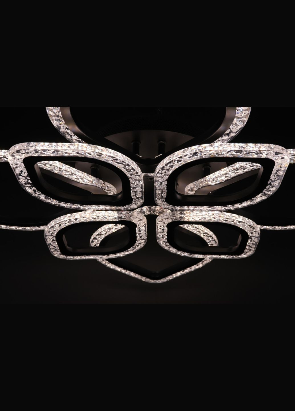 Люстра світлодіодна стельова LED світильник для квартири на стелю лед з пультом 25746 Чорний 10х53х71 см. Sunnysky (364766753)