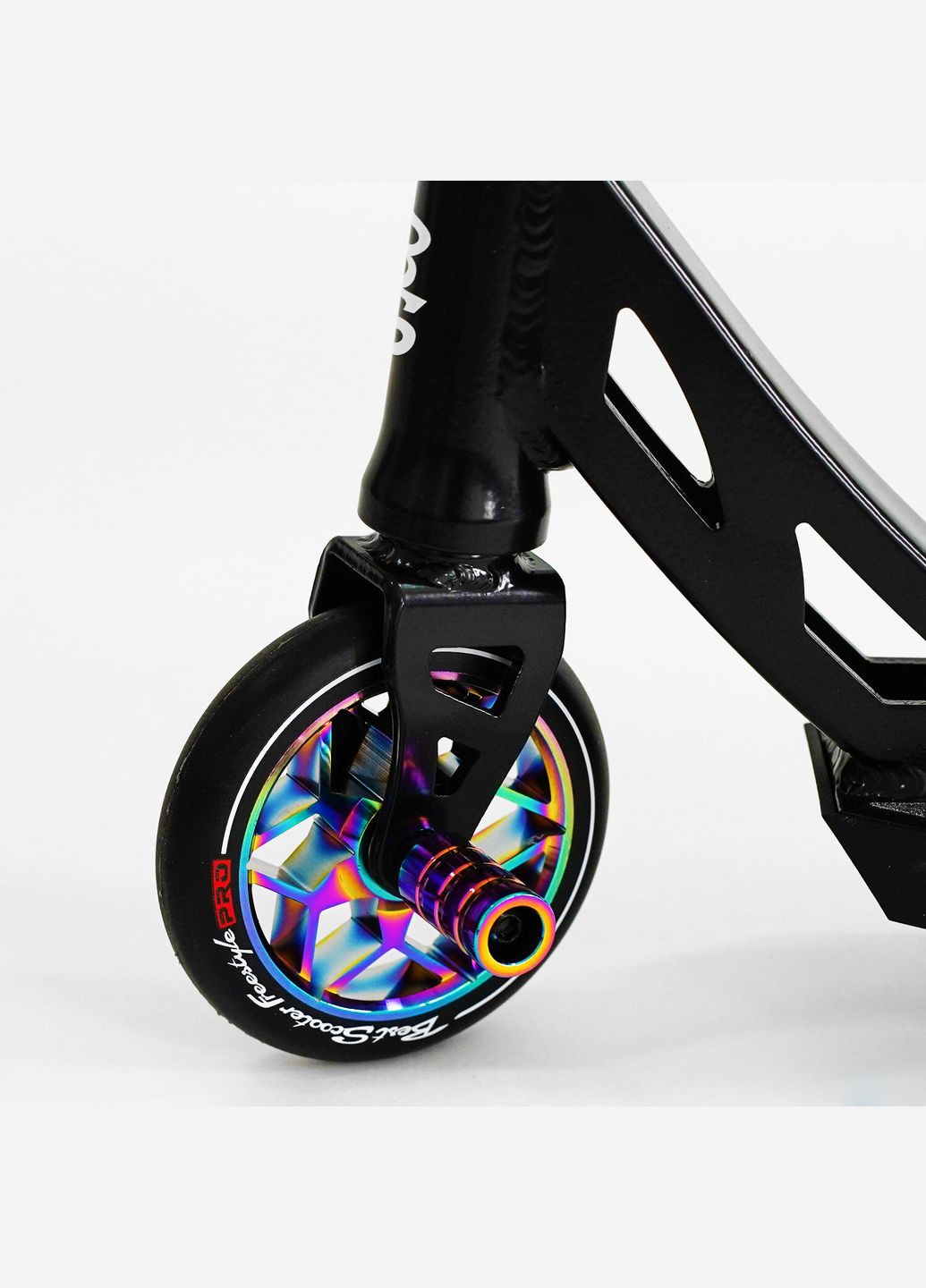 Самокат трюковий "Freestyle Pro" HIC-система, пеги, алюмінієвий диск та дека, колеса PU. Black (115640) Best Scooter (340911585)