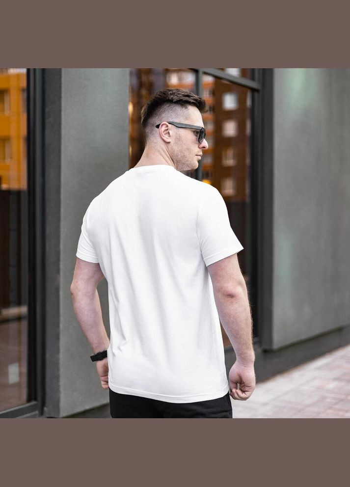 Белая базовая классическая футболка с коротким рукавом Vakko
