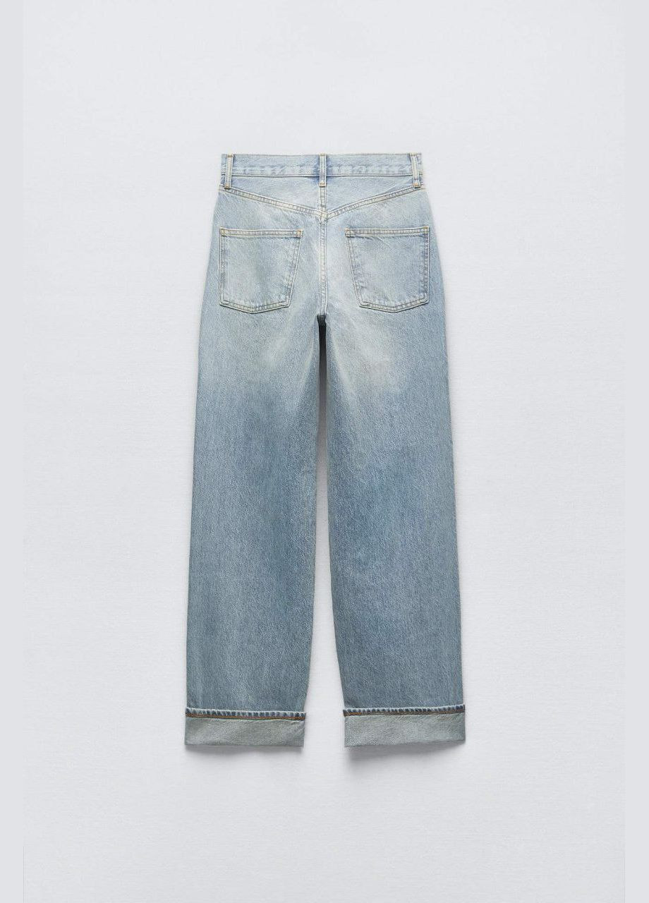 Женские прямые джинсы с высокой посадкой с открытыми снизу голубыми. You Best - (317326829)