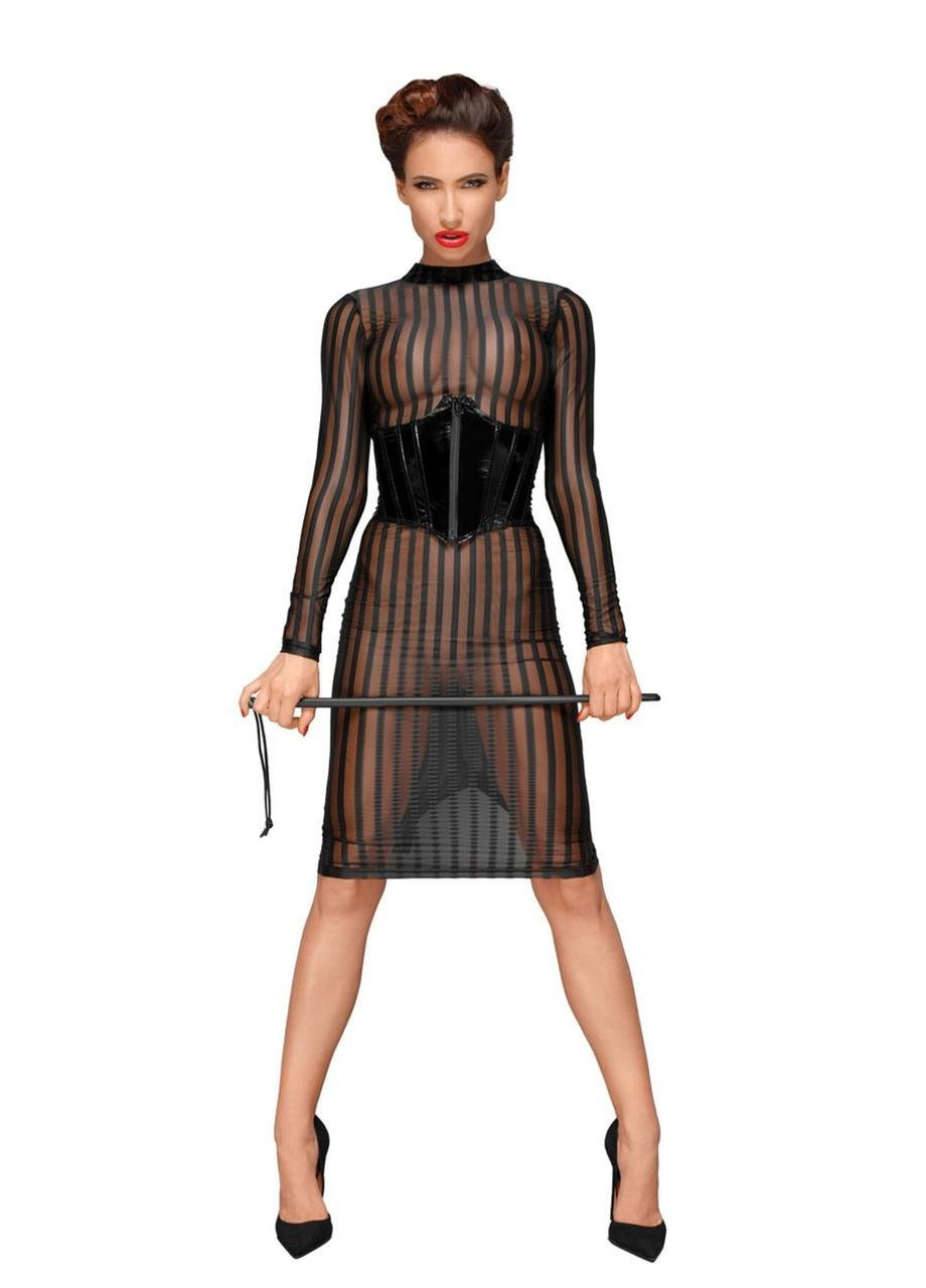 Черное платье noir handmade f182 classic dress made of elastic tulle - l No Brand