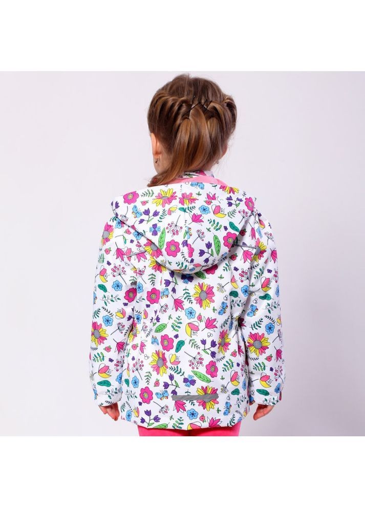 Белая демисезонная ветровка для девочки модный карапуз Trendy Tot 03-00967_000000001