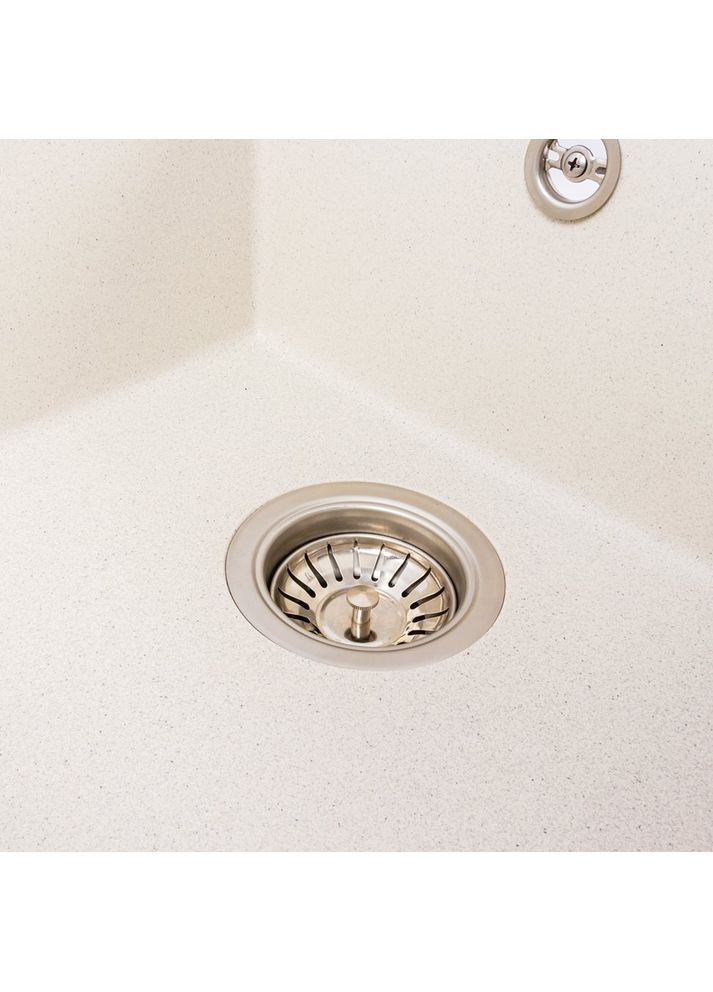 Гранітна мийка для кухні SOLID 7843 матова Біла в крапку Valeso (358059607)