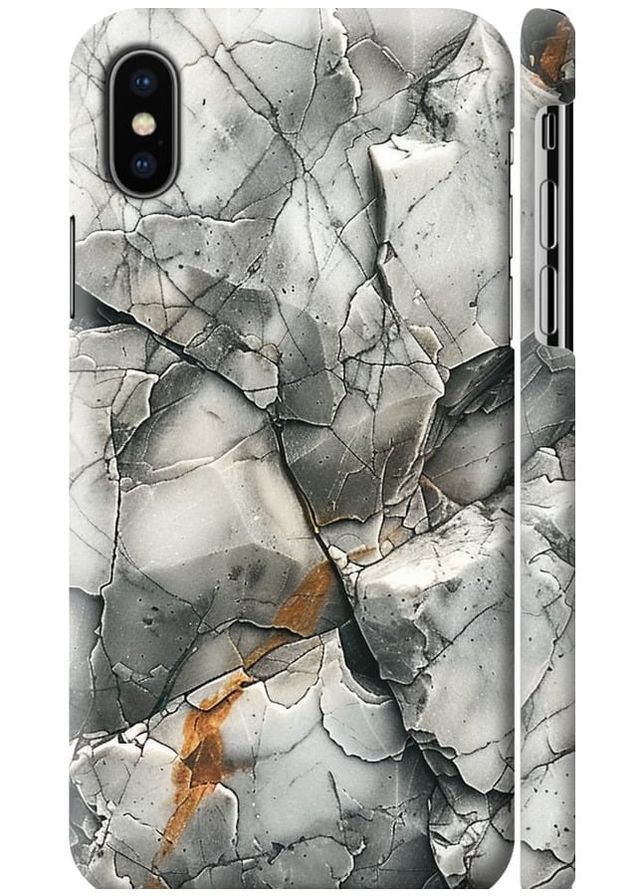 3D пластиковий матовий чохол 'Сірий мармур' для Endorphone Apple iPhone XS (285114266)