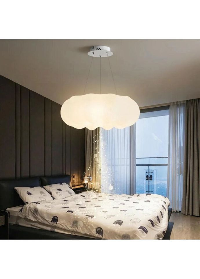 Люстра светодиодная подвесная LED светильник для квартиры на потолок лэд 27242 Белый 40-140х65х65 см. Sunnysky (324396619)