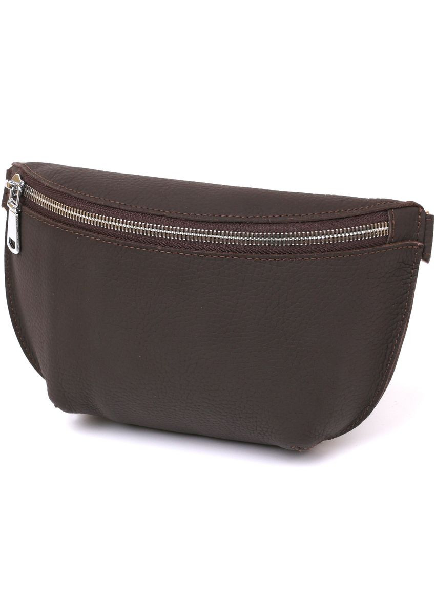 Сумка через плечо бананка женская кожаная матовая 16381 Коричневый Shvigel (302007572)