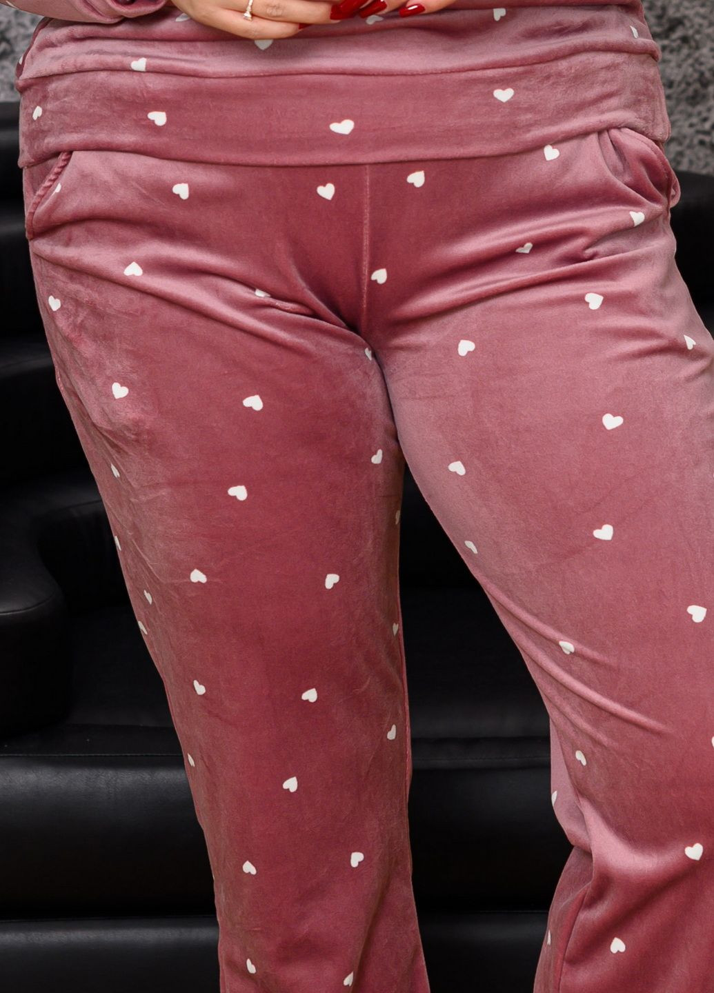 Лиловый демисезонный комплект велюровый Bahar