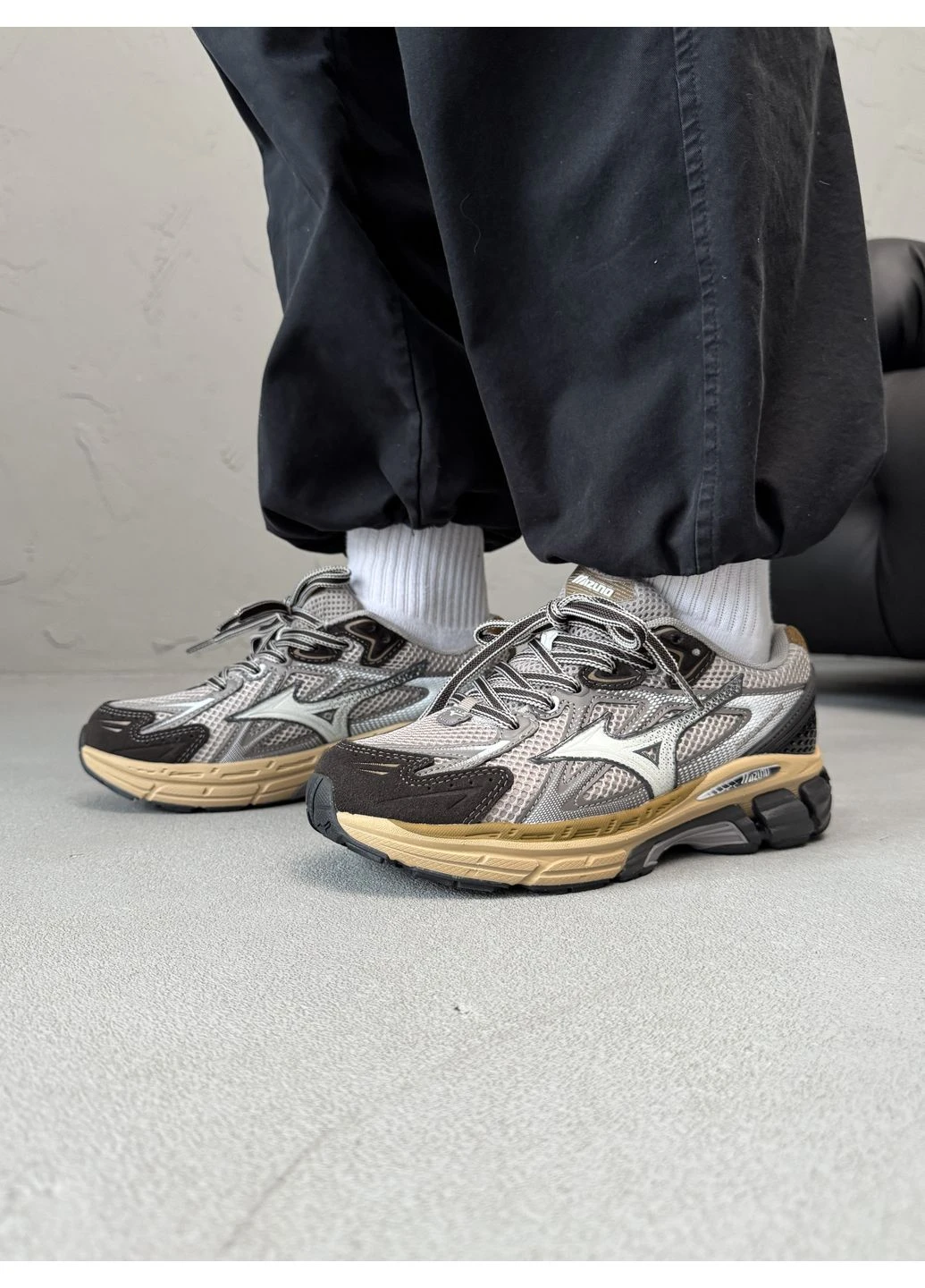 Серые летние кроссовки mizuno halo mix cameo grey/ebony мизуно хало микс No Brand