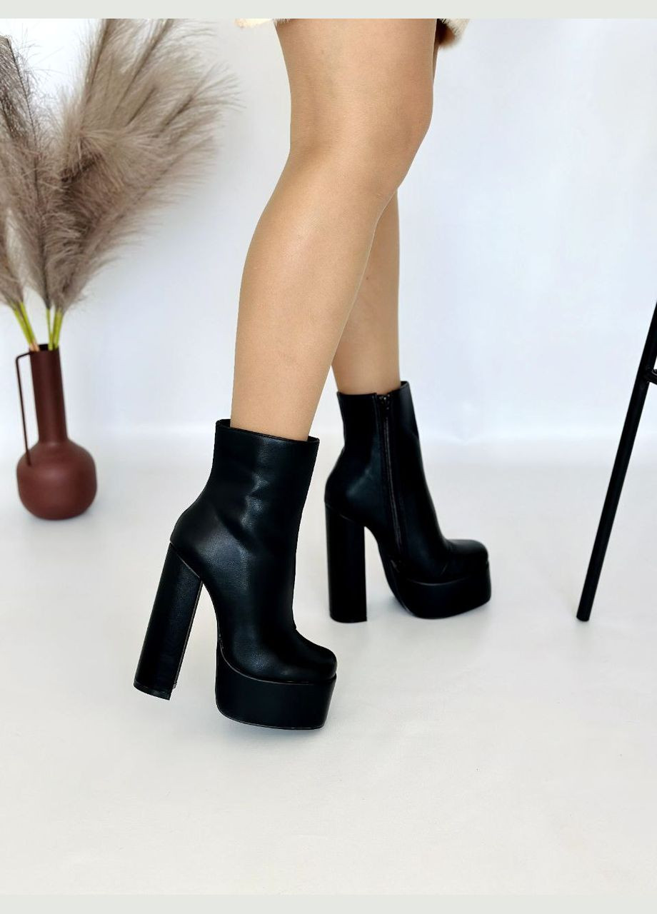 Черные демисезонная стильные женские ботильоны No Brand