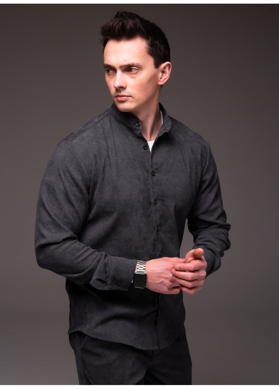 Темно-серая рубашка No Brand