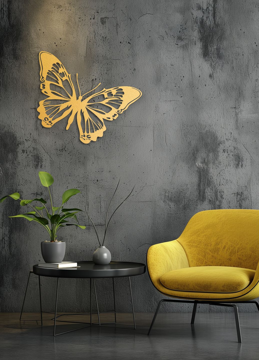 Декоративне панно з дерева, настінний декор для дому "Великий метелик", інтер'єрна картина 50х60 см Woodyard (292111757)