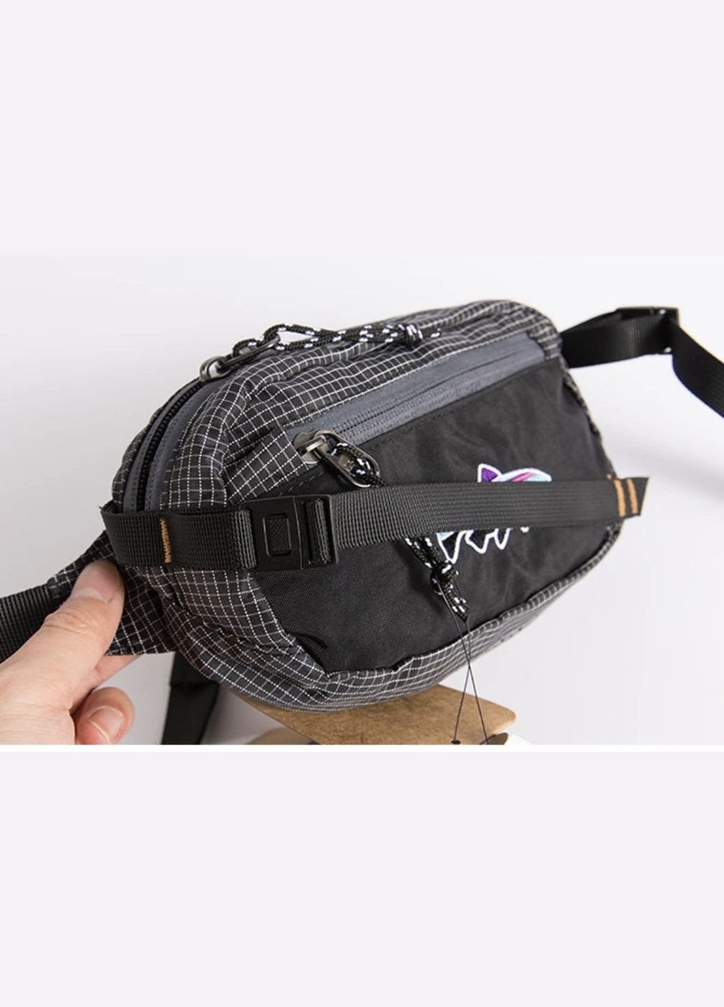 Водонепроницаемая сумка через плечо/на пояс унисекс в черном цвете. Сумка-трансформер 2в1. No Brand Сумка (322640236)