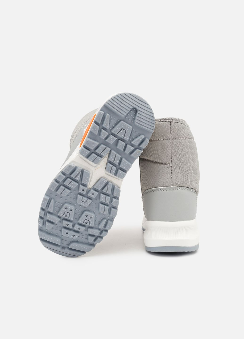 Серые зимние дутики для девочки цвет серый цб-00260097 No Brand