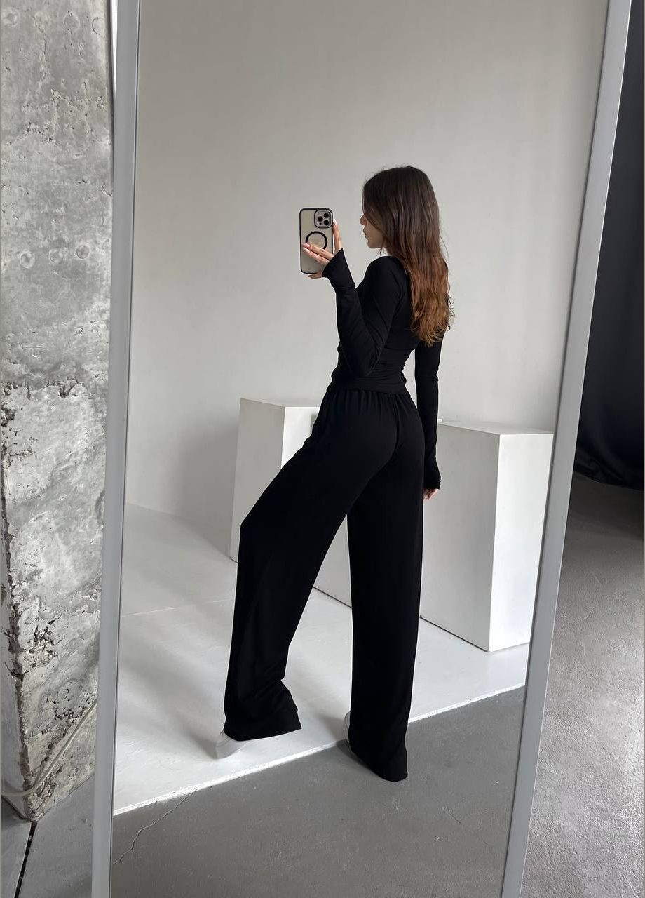 Жіночий костюм лонгслів та штани MonCher (332615235)