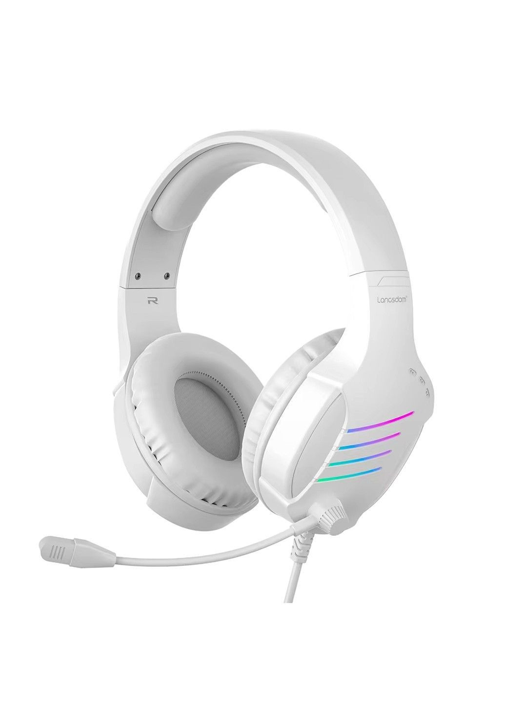 Навушники з RGB-підсвічуванням для геймерів HCG07-G7-White Langsdom (370080386)