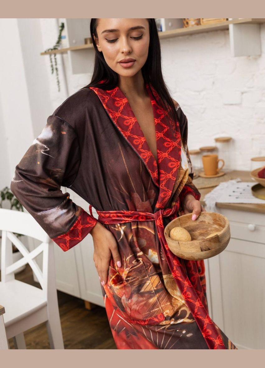 Халат жіночий з плюшевого велюру ексклюзивний Japan 18329 XS-S FlexDress (336766958)