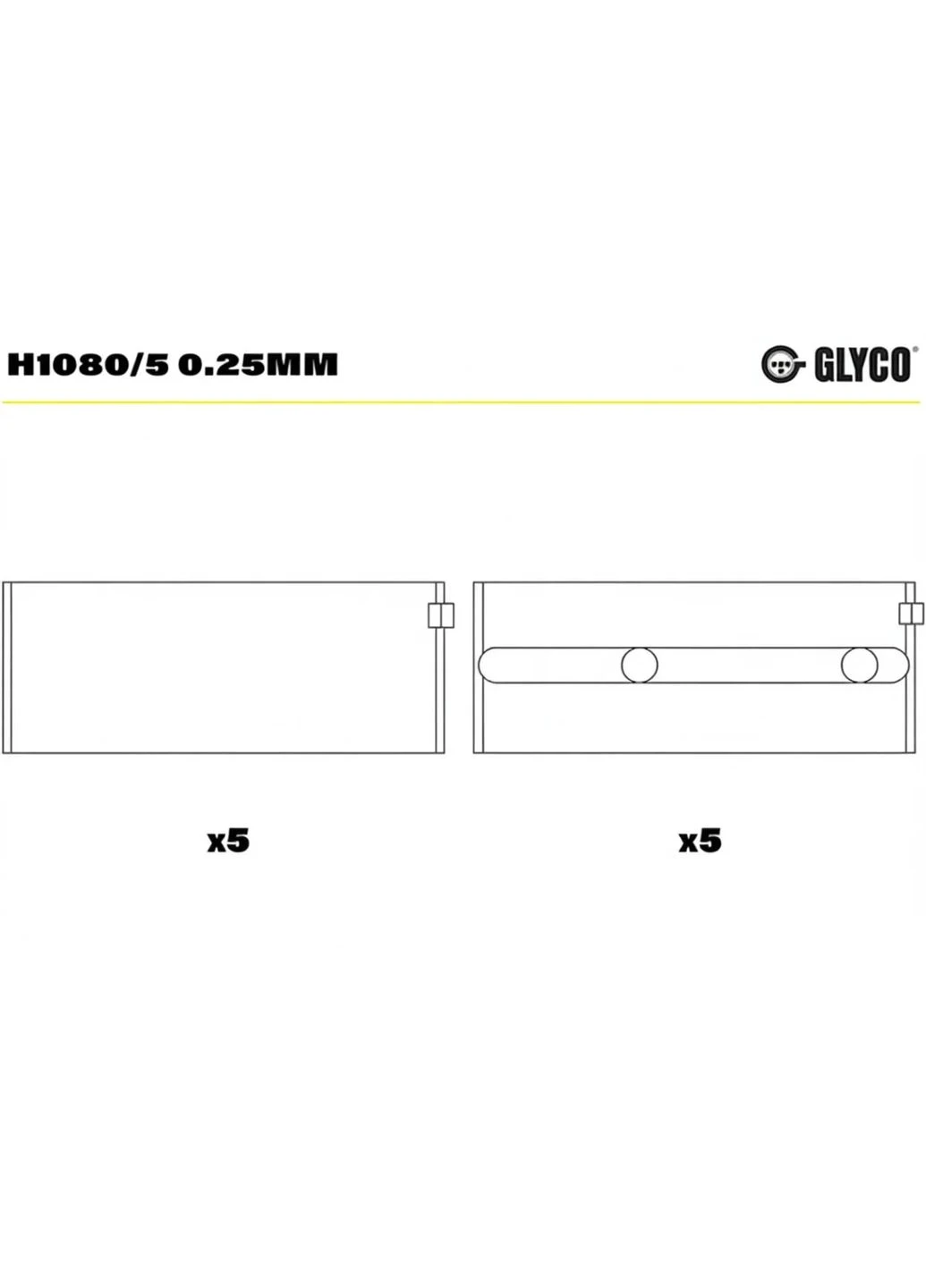 Вкладиші корінні (к-кт) Glyco (367033446)