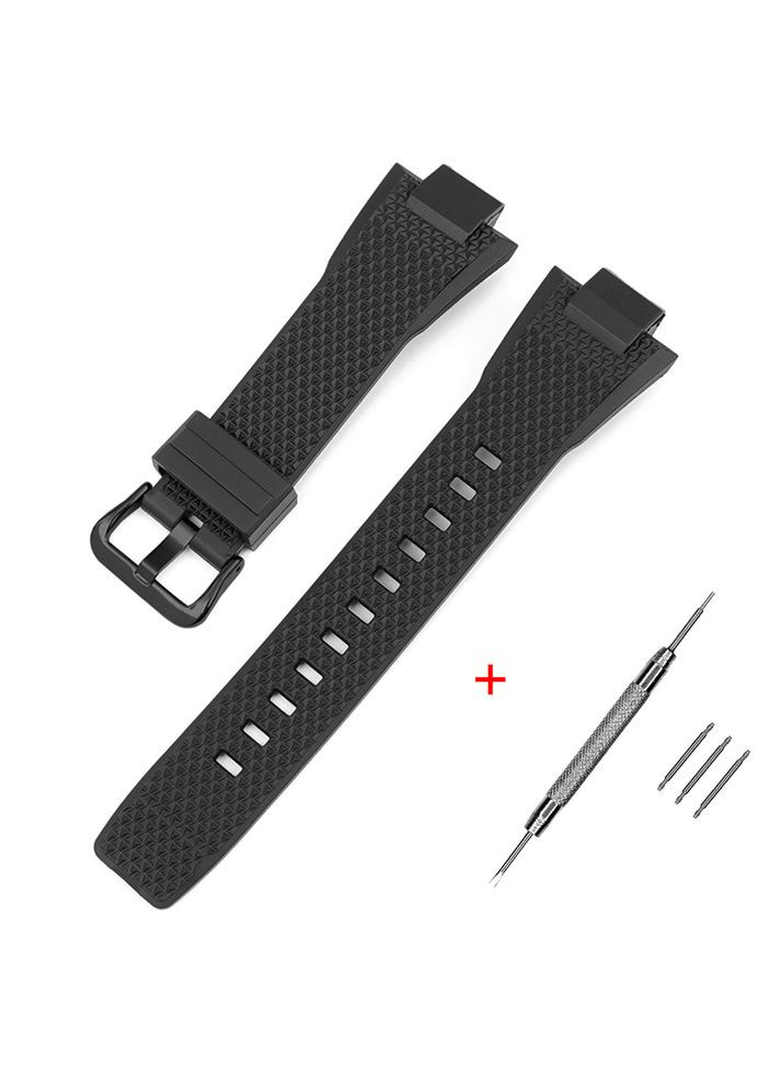Ремінець для годинника Casio G-Shock чорний полімерний для чоловіків і жінок зручний браслет для годинника ProDobro (367267403)