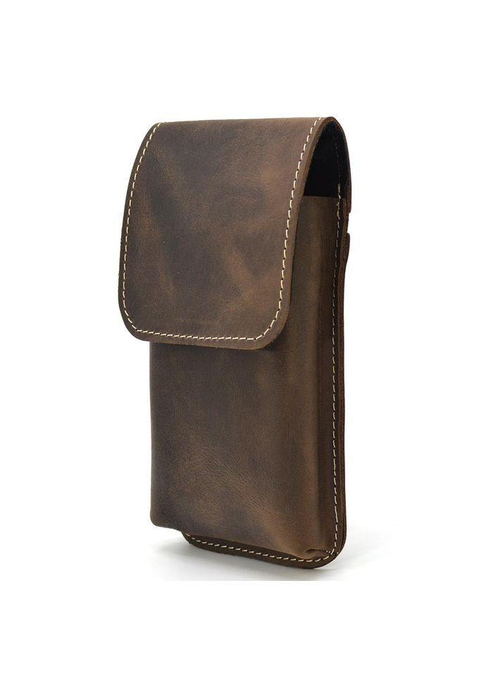 Кожаная сумка чехол на пояс или через плечо коричневая RCw2093-3md TARWA (300171329)