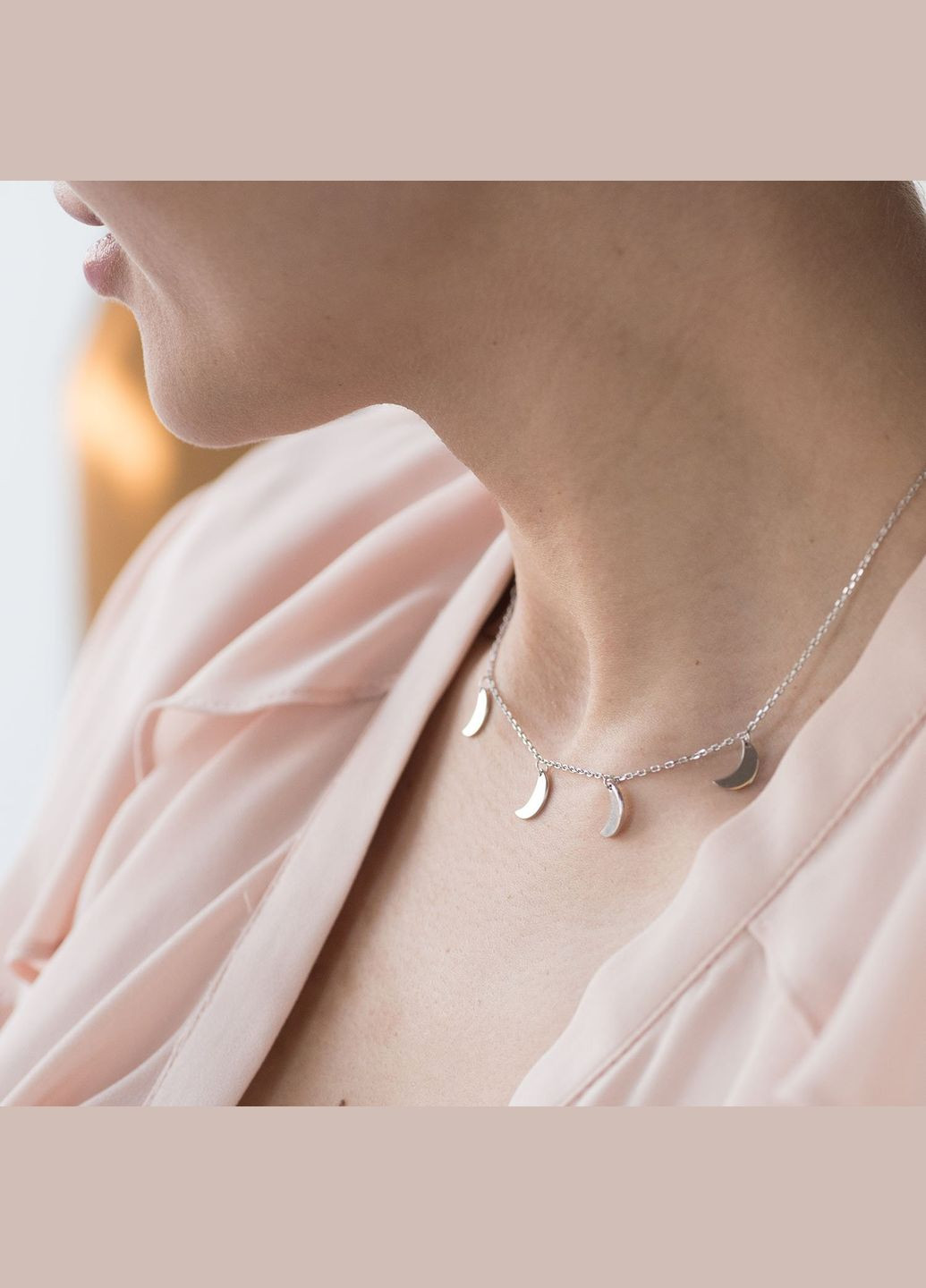 Срібне кольє Місяць 18947 43 Oniks (264024683)