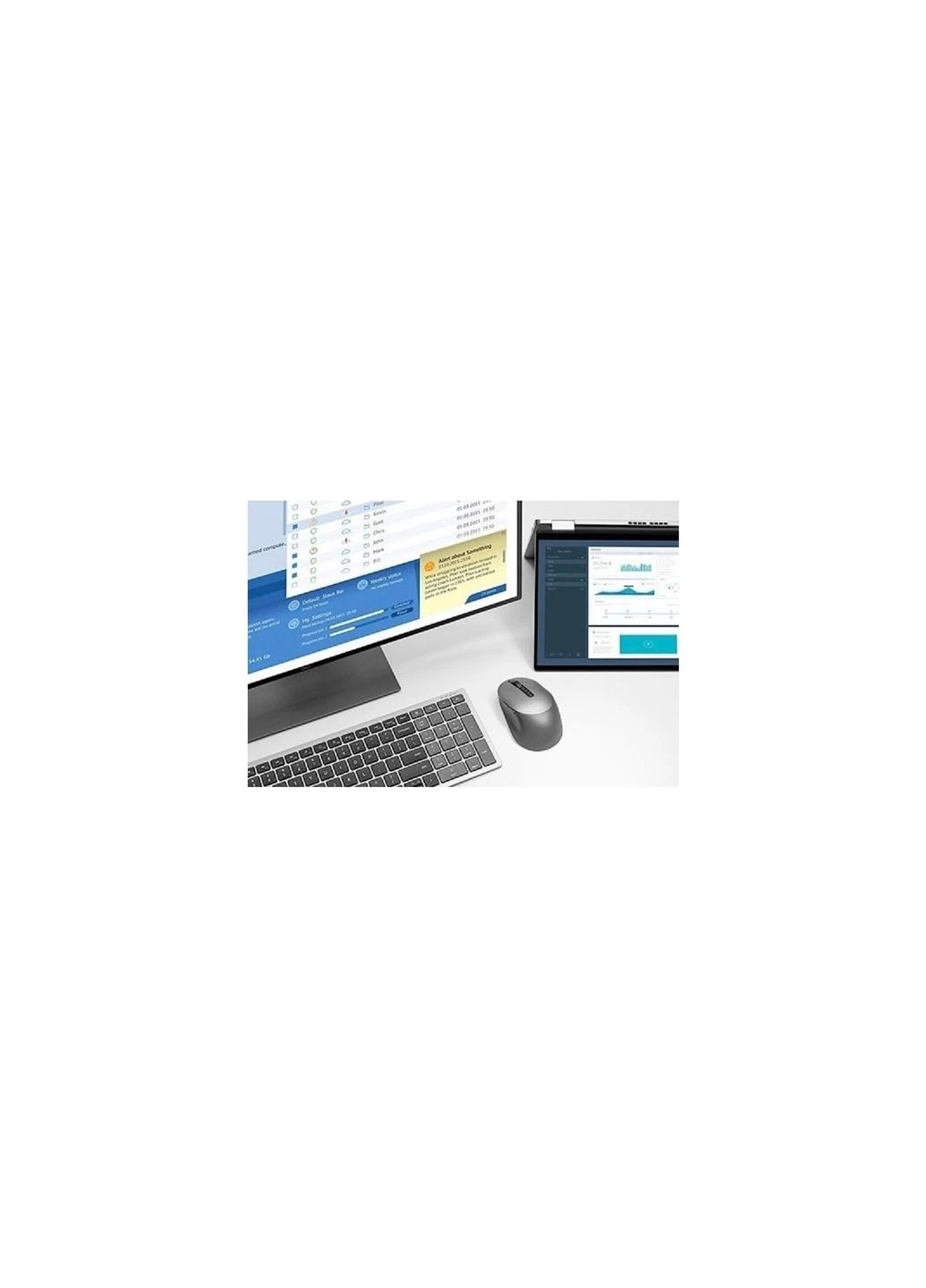 Клавиатура (580-AKOZ) Dell Compact Multi-Device Wireless Keyboard KB740 RU (399995586)