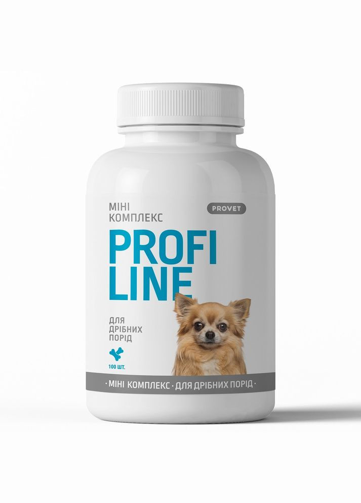 Вітаміни для собак Profiline Міні Комплекс, для обміну речовин, 100 табл ProVET (292257809)