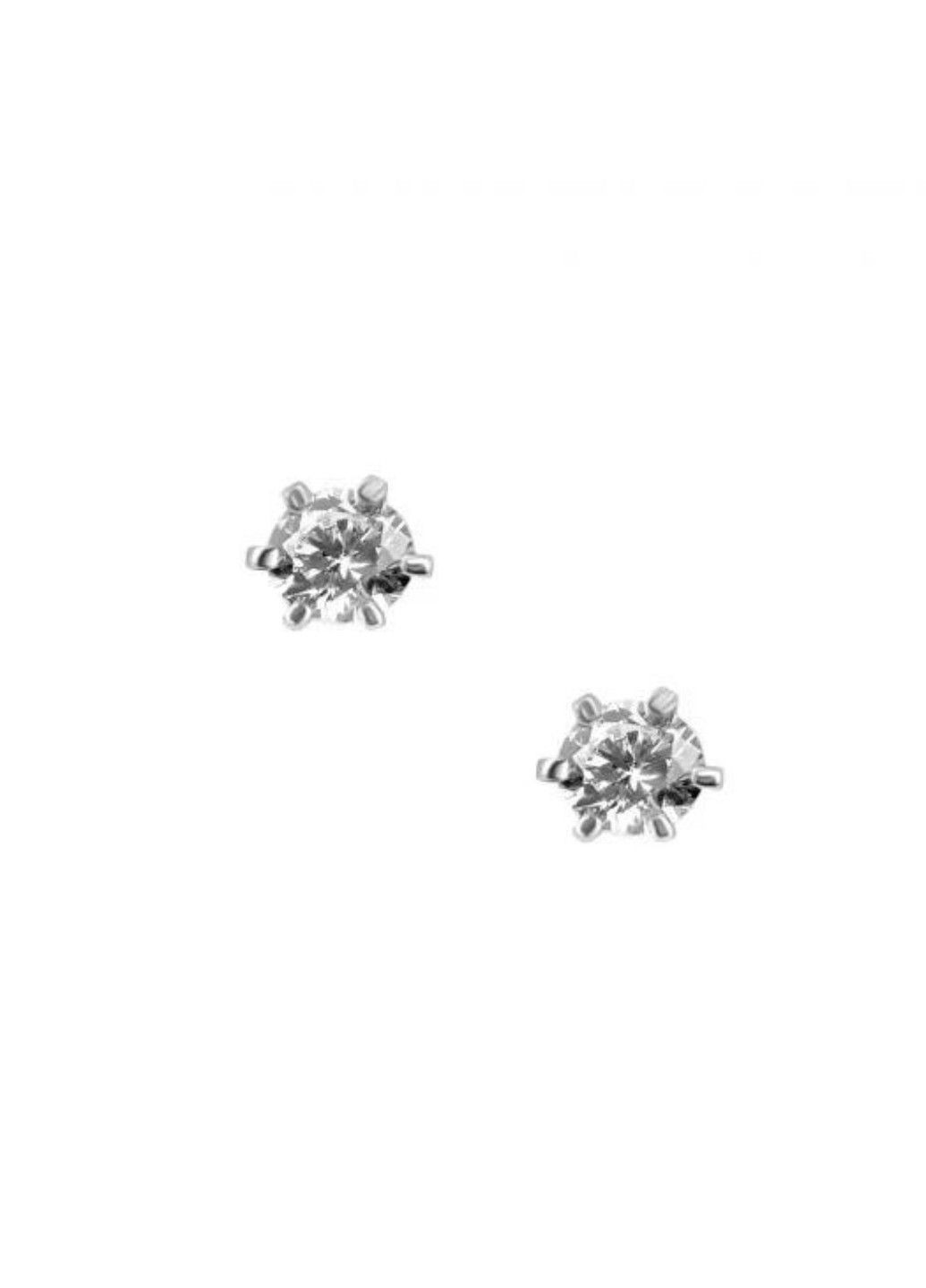 Срібні сережки з кубічним цирконієм Іванна UMAX (290049616)