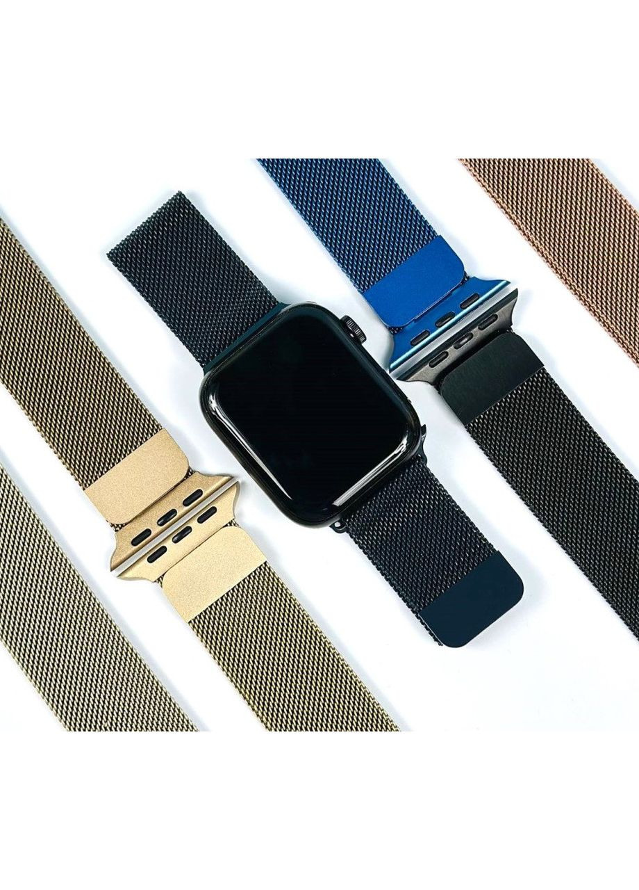 Ремінець Milanese Loop для Apple Watch металевий міланська петля на годинник 38 / 40 / 41 / 42 мм Чорний / Black Milan (363977039)