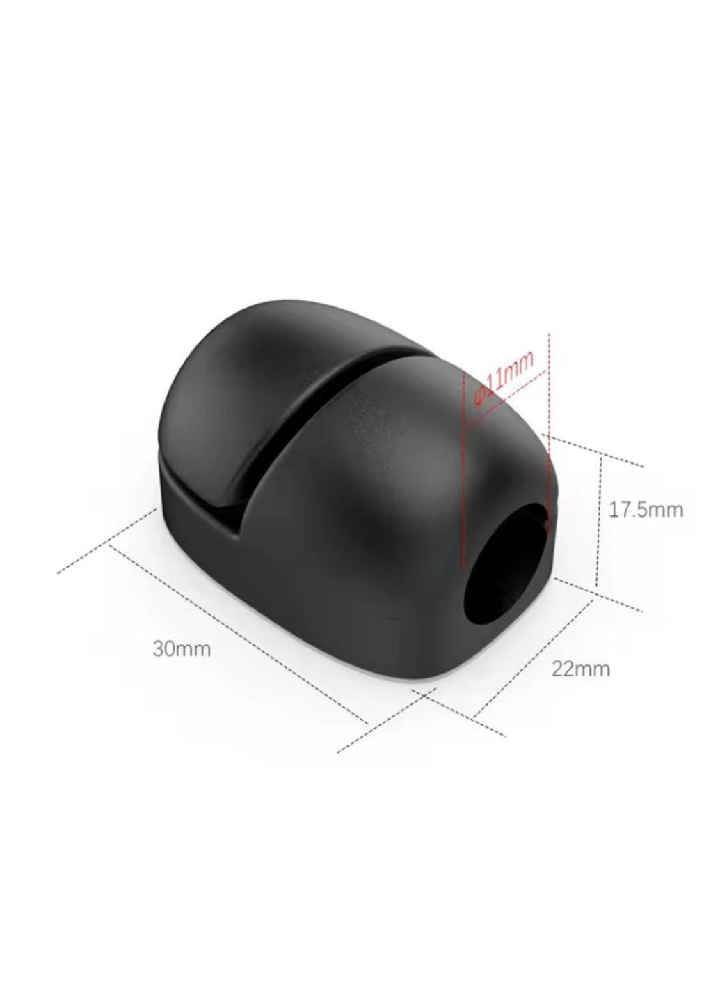 Організатор кабелю кліпса тримач самоклеючий на стіл стіну авто 3M 1 шт Л Чорний Lencent (355889258)