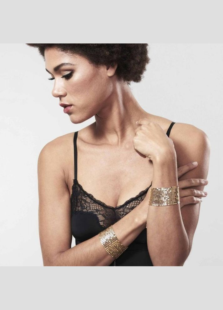 Золотой демисезонный браслеты-наручники indiscrets золотые, os Bijoux