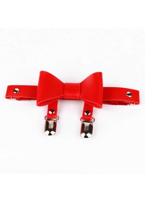 Гартер на 2 ноги с подвязками для чулок и бантиком 2 шт Красный No Brand (366667591)