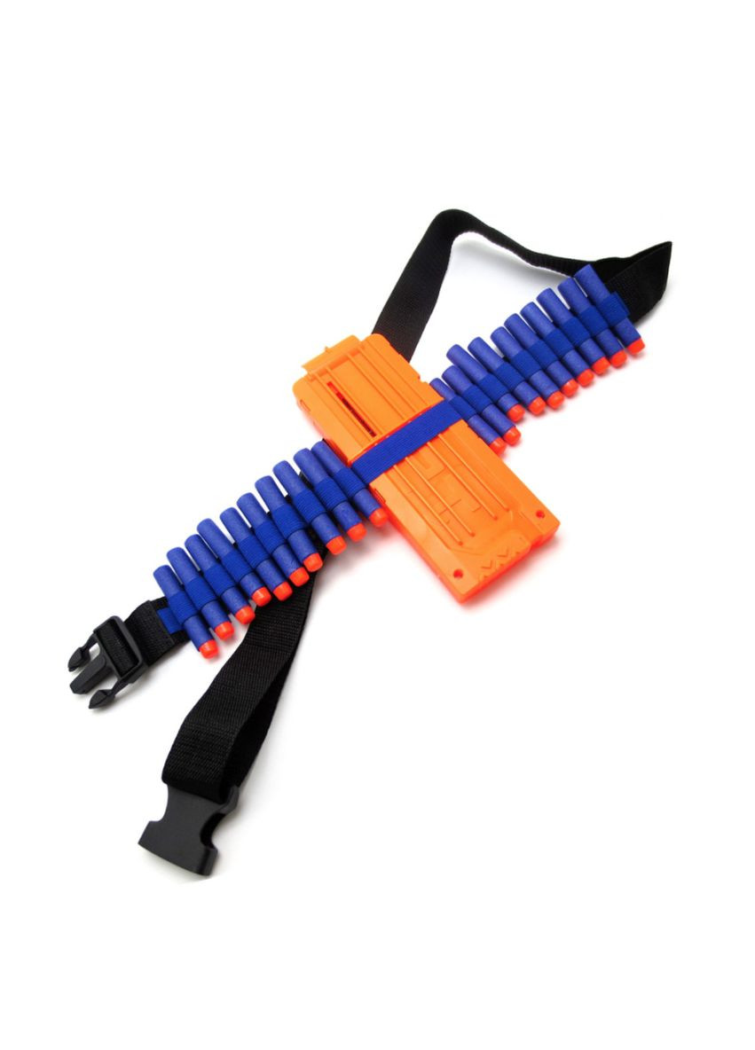 Боевой набор для игр с оружием Nerf (набор 2): жилет, бафф, очки, 20 пуль, напульсник, патронташ Eva (346528431)