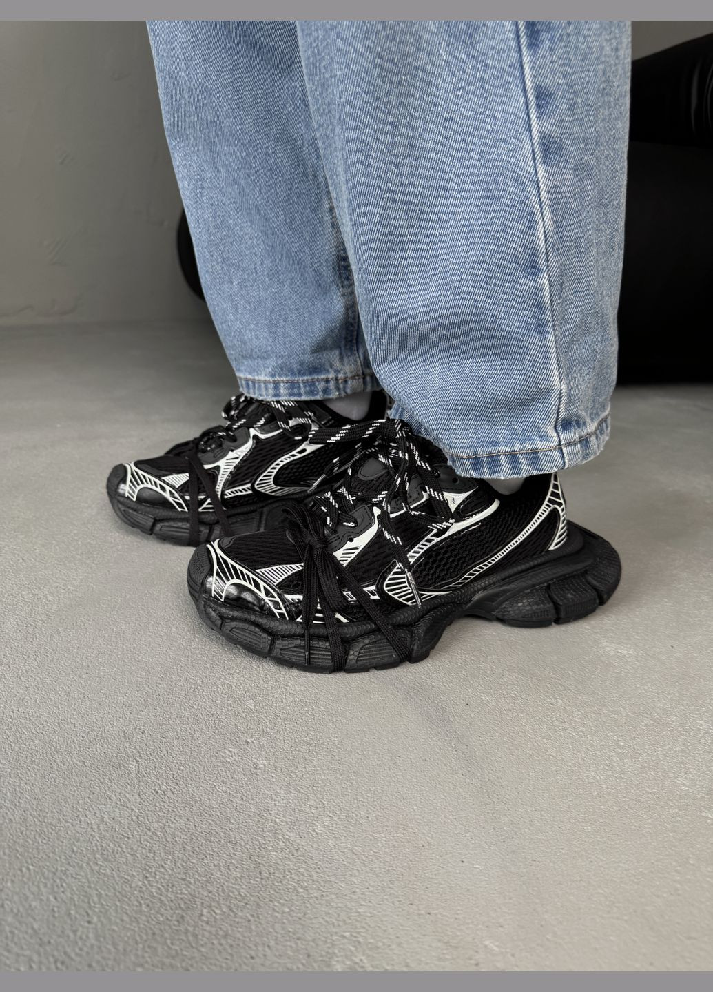 Чорні Осінні кросівки чоловічі і жіночі balenciaga 3xl black | баленсіага 3хл чорні No Brand