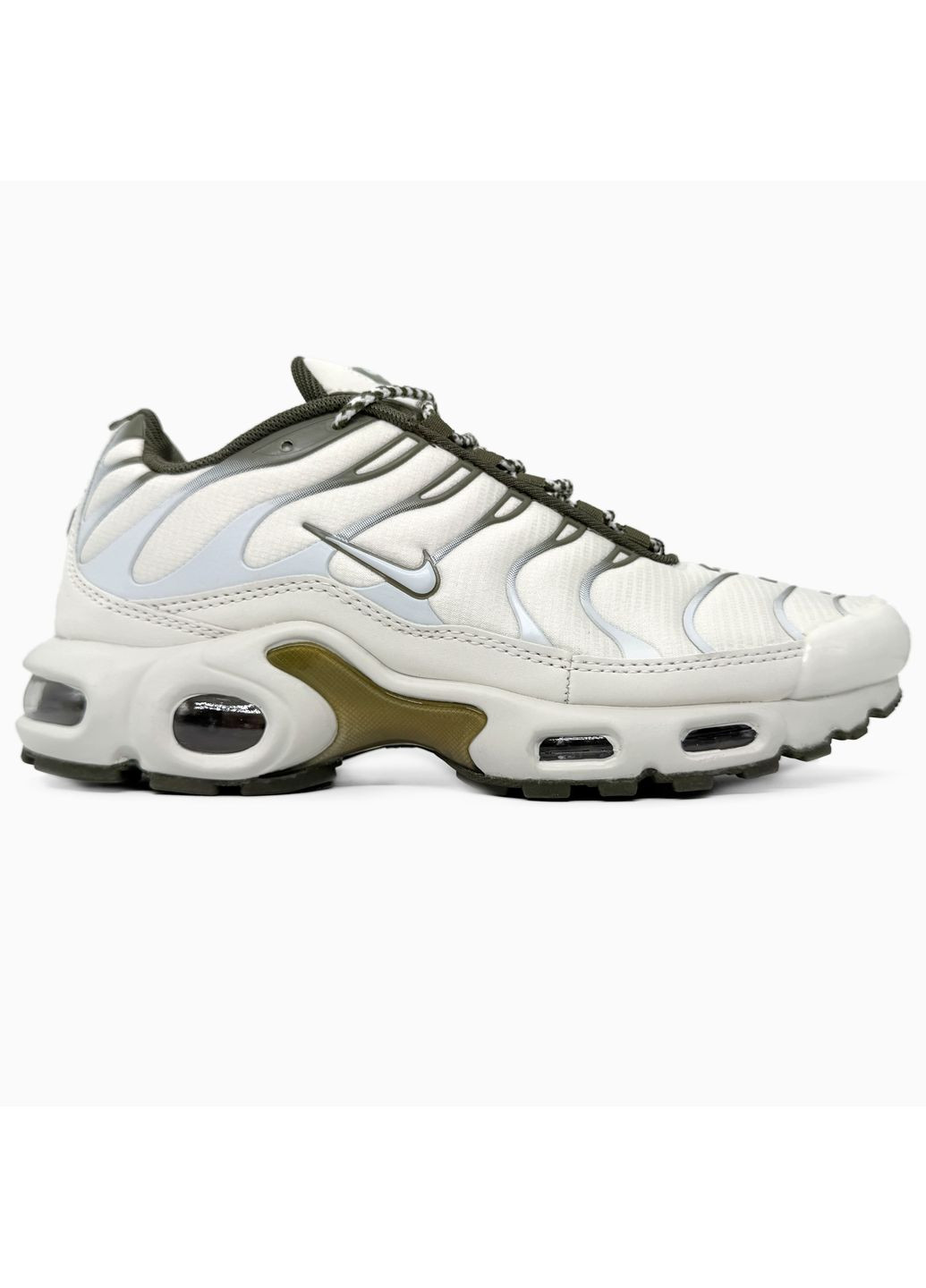 Комбіновані Осінні кросівки чоловічі nike air max plus tn light bone / olive найк аір макс тн плюс No Brand