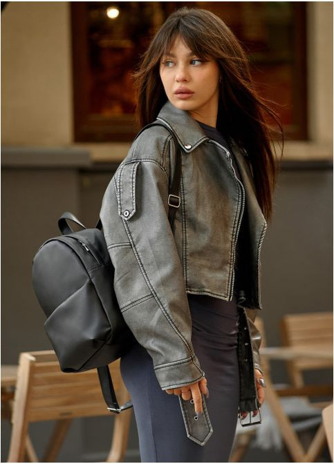 Рюкзак жіночий з екошкіри Este MB Чорний Sambag (301871127)